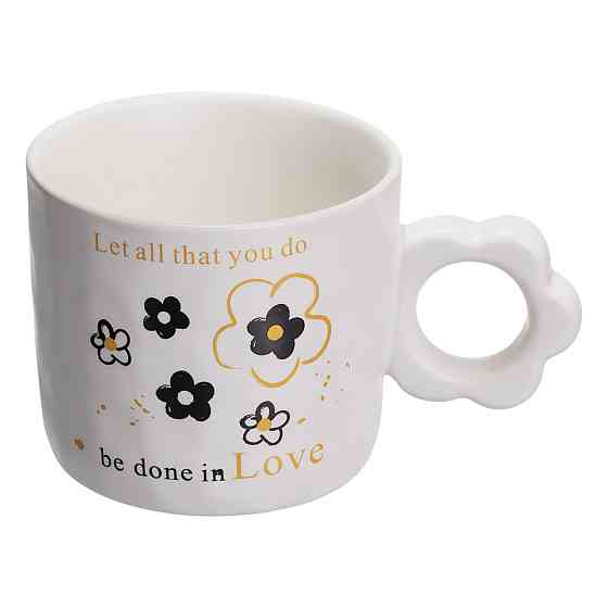 Оригинальная фарфоровая чашка для чая и кофе 420 мл Киев