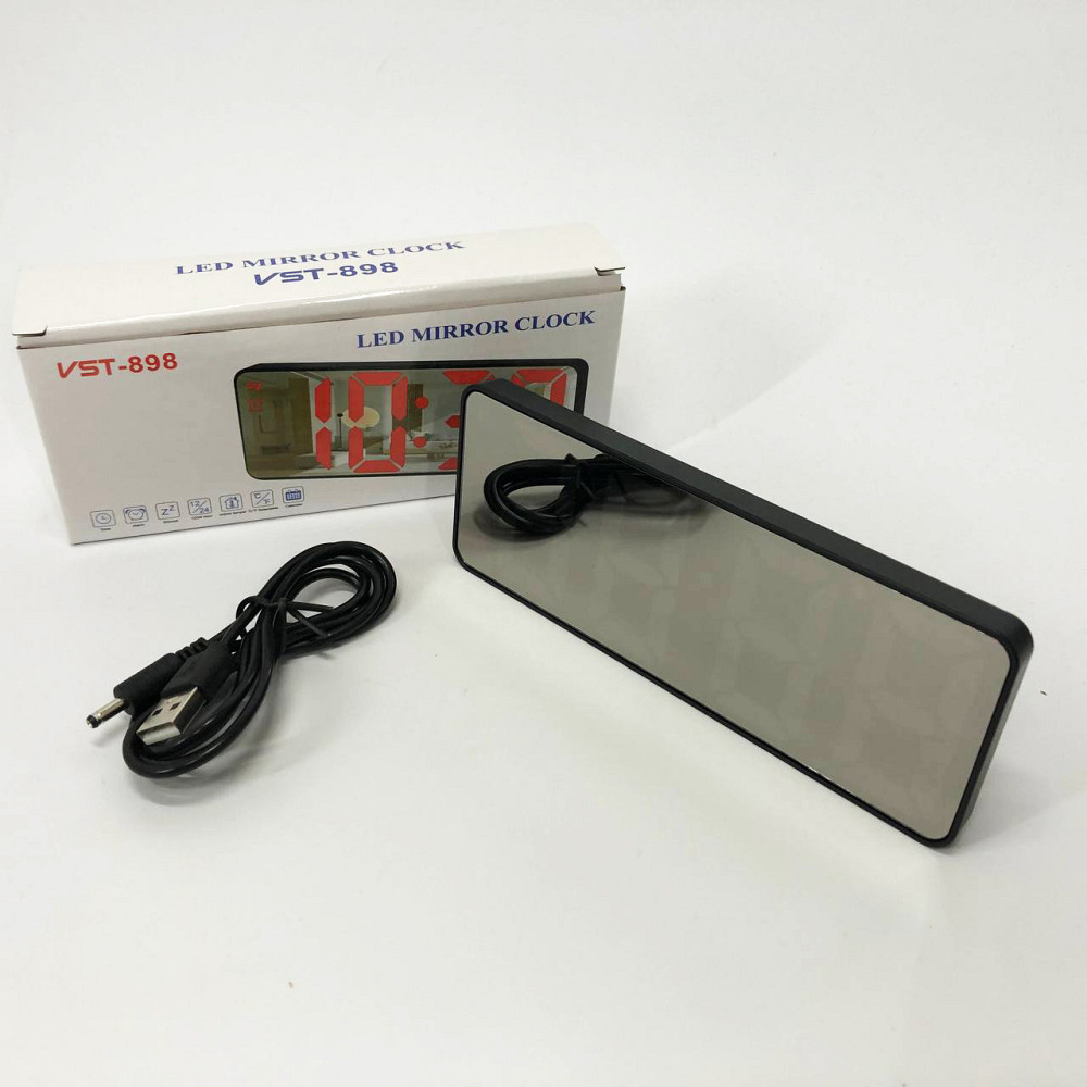 Электронные часы с функцией подсветки VST-898-1, Настольные часы led OL-857 на батарейках Киев - изображение 10