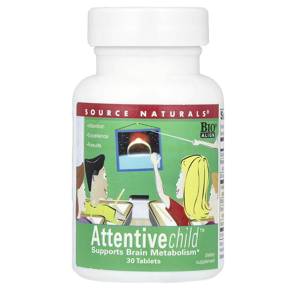 Комплекс Уважна Дитина, Attentive Child, Source Naturals, 30 таблеток Київ - фото 1