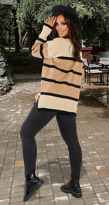 Красивый свитер в полоску (42-46) Киев - изображение 3