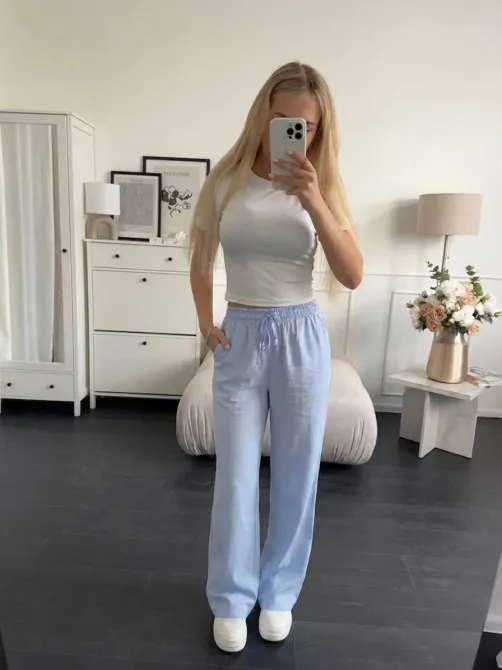 Стильный женский костюм изо льна - удобный комплект на теплое время года. Одесса - изображение 4