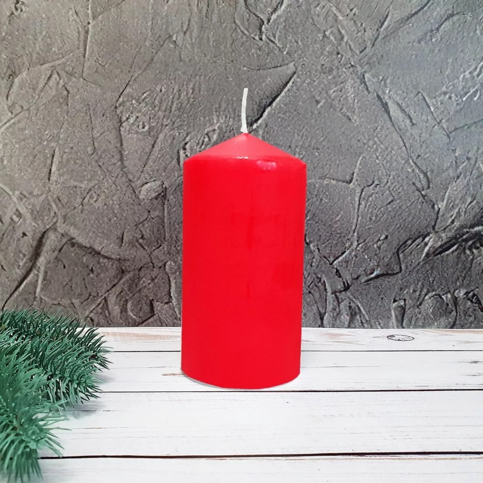 Свічка столова циліндр Bispol AURA Candles sw60/100-030 Червоний Луцк - изображение 6