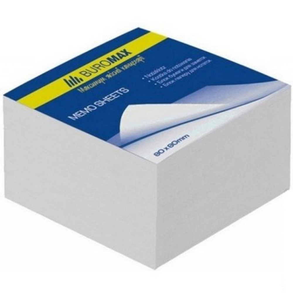 Папір для нотаток Buromax White 80х80х50мм, unglued (BM.2205) Вінниця - фото 1