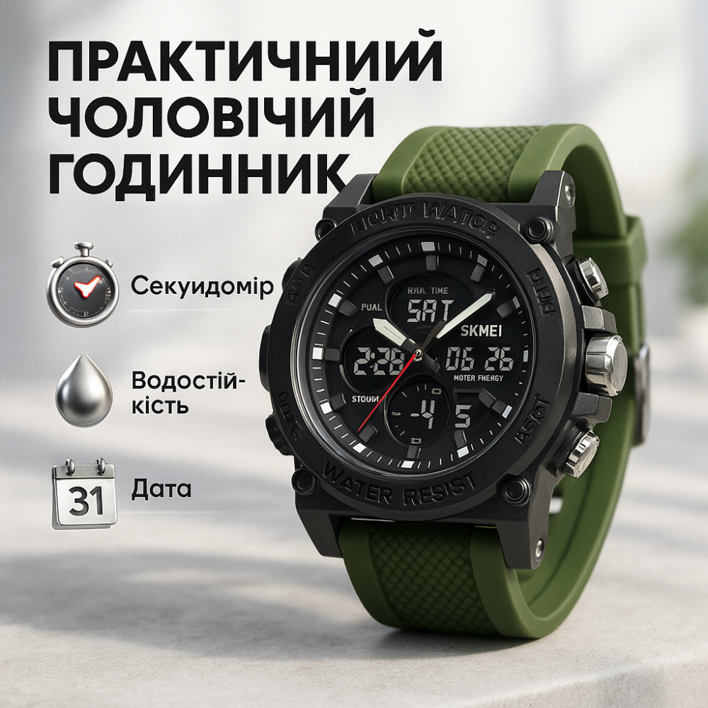 Протиударний військовий чоловічий годинник, Годинник для військового і відпочинку DP-94 Львів - фото 14