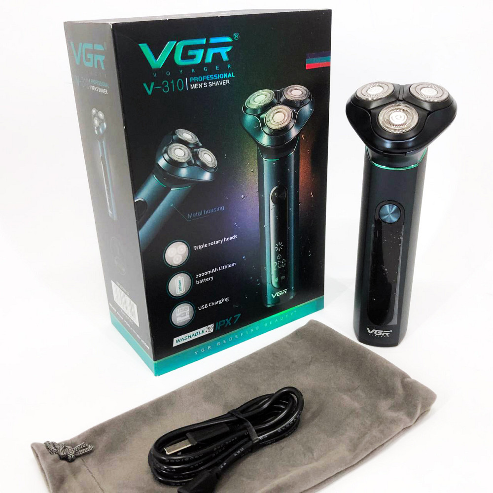 Профессиональная электробритва бритва для бороды VGR V-310, Аккумуляторная бритва для мужчин IL-76 Киев - изображение 8