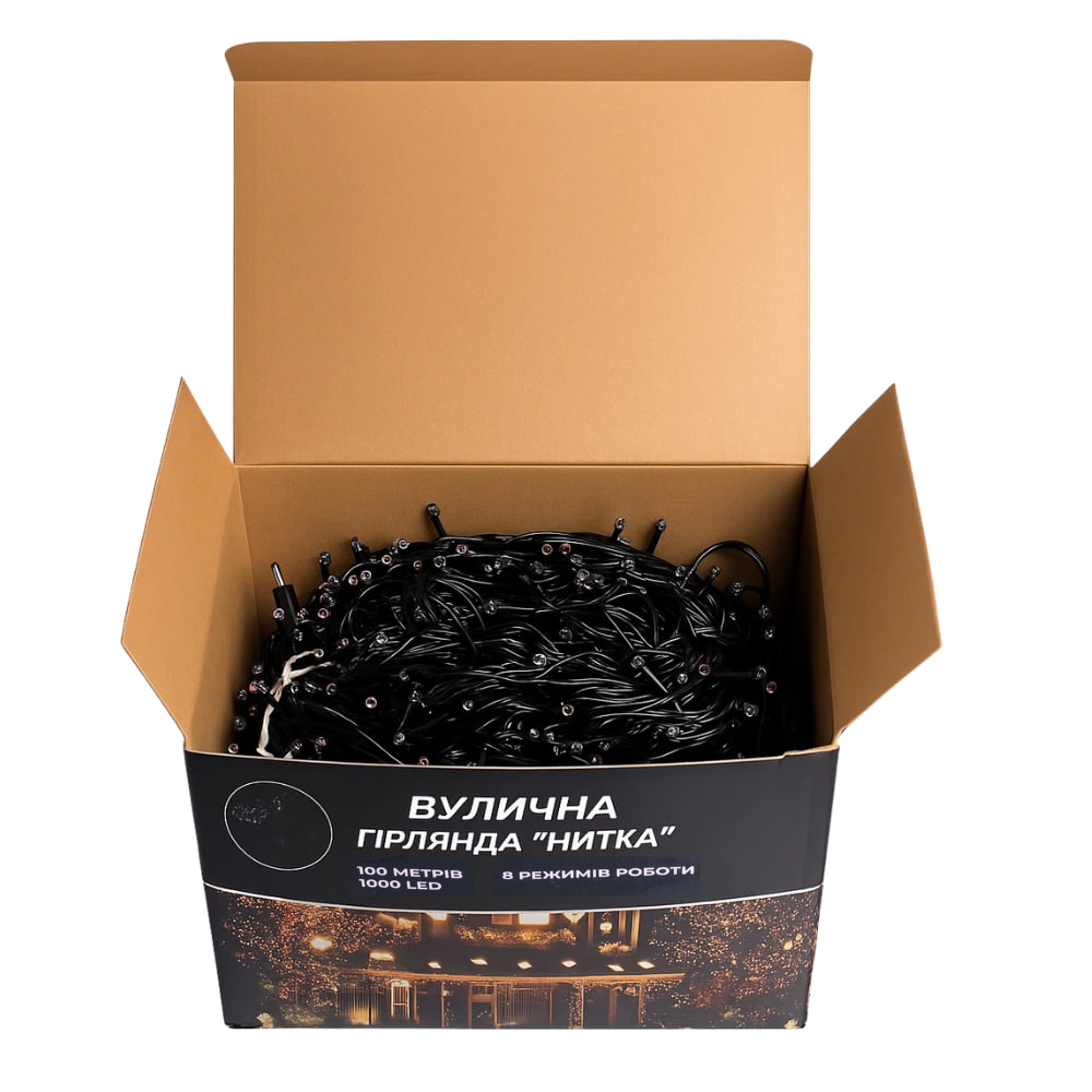 Garlando Гірлянда Різдвяна фея вулична 100 (м) 1000 LED чорний провід Мультиколір CF1000L100MBM Коломия - фото 3