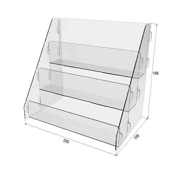 Товарна горка EKOSTAR на 3 комірки з акрила 205х135х195 Київ