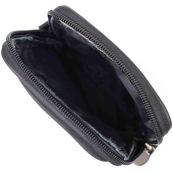 Мужская сумка на пояс из натуральной кожи 21481 Vintage Черная Киев