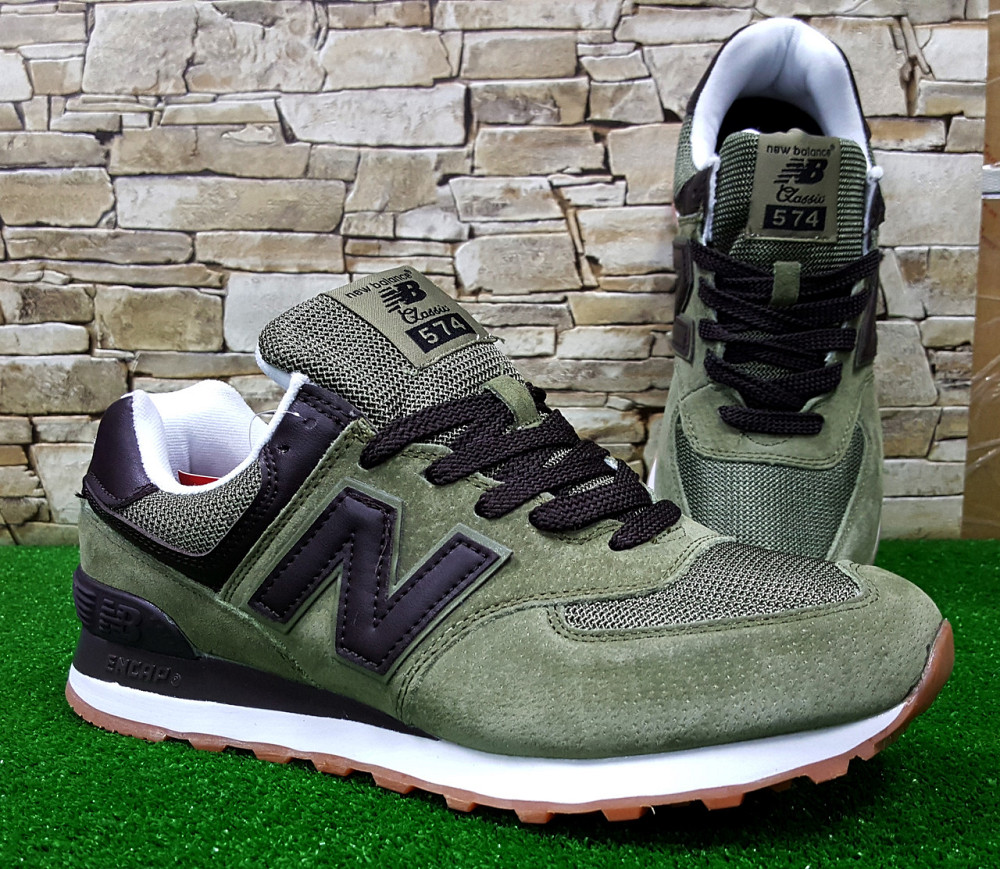 Чоловічі кросівки New Balance Black/Green ML574EGK Суми - фото 4