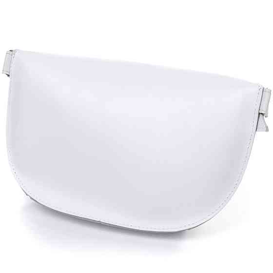 Шкіряна жіноча бананка Shvigel 16384 Білий Київ