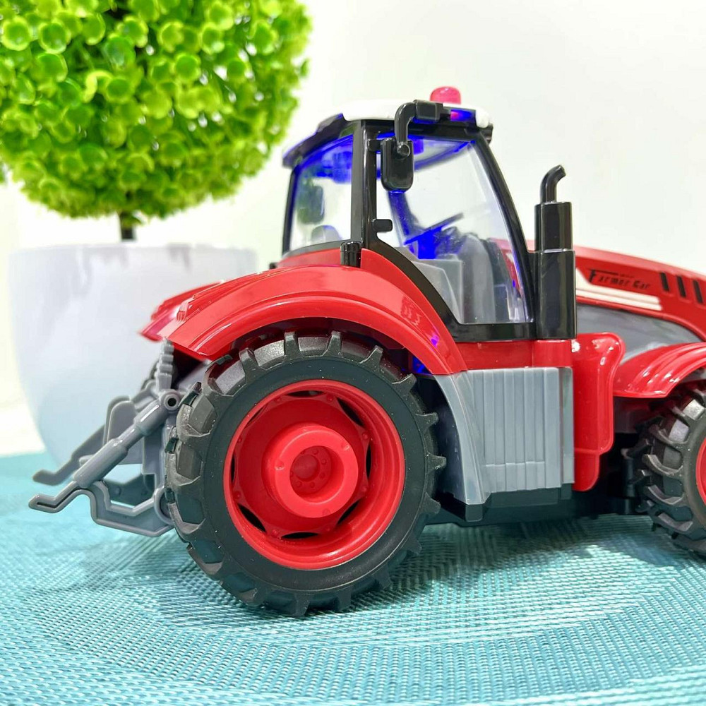 Трактор на радіокеруванні масштаб 1:24 підсвічування Червоний (HJ8011) Чернігів - фото 5