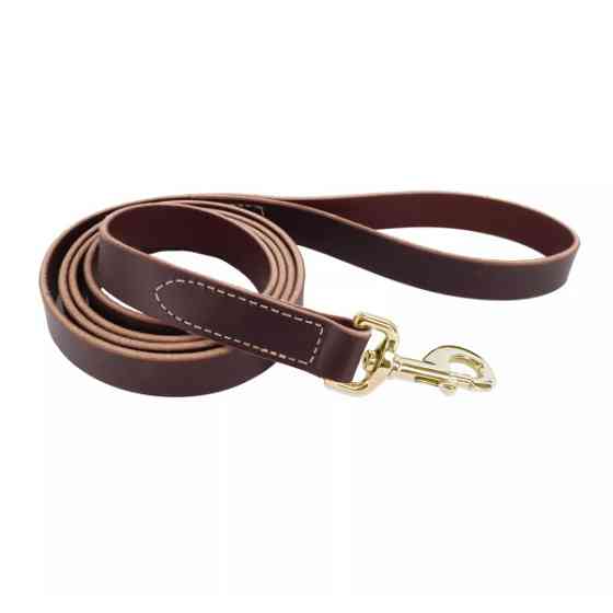 Coastal Circle-T Dog Leash КОСТАЛ СЕРКЛ-Т кожаный поводок с латунной фурнитурой для собак Киев