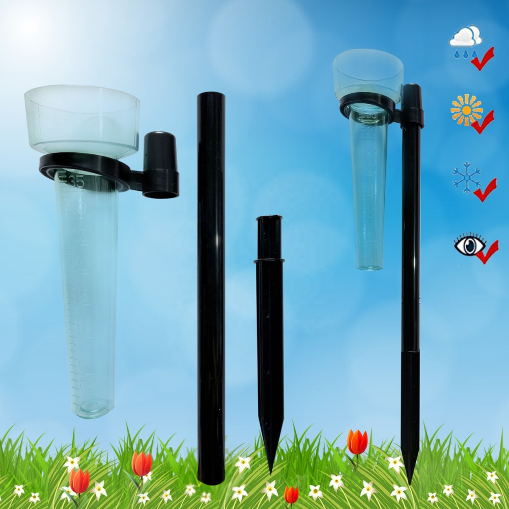 Вимірювач опадів для саду і городу дощомір садовий на ніжці, осадкомер, пластиковий 24х8.3 см, 35 мл, пластиковий Кам'янець-Подільський - фото 2