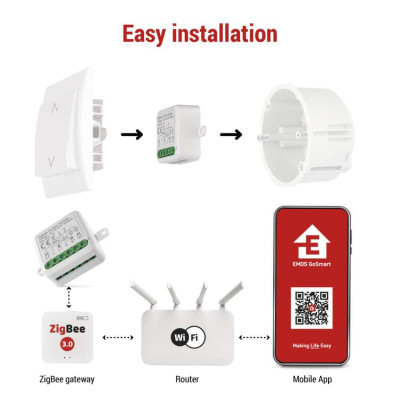 Модуль управления умным домом EMOS H5109 Smart Motor Control ZigBee 3.0 Single Channel (H5109) Винница - изображение 3
