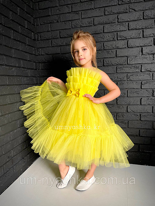 Жовте нарядне плаття на дівчинку костюм Сонечко, Курча, Качечка, Кульбаба Кривий Ріг - фото 1
