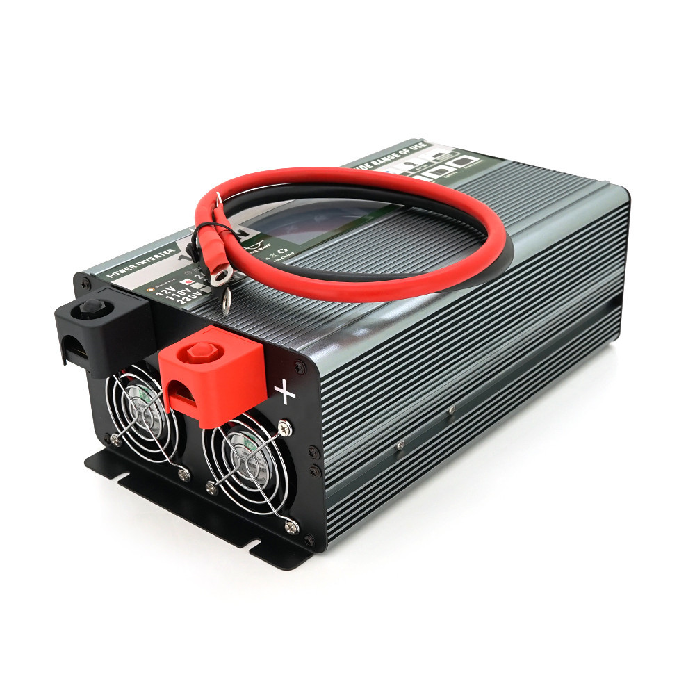 Інвертор напруги Demuda DMDPSW-1000W, 12V/220V, 1000W з правильною синусоїдою, 2 універсальні розетки, 2 USB, Rj 45, клемні дроти, Київ - фото 2