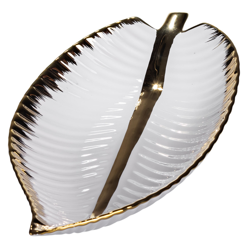 Yiwu Порцелянове блюдо для сервірування стола у формі листя 35×18.5×5 (см) блюдо для подавачі з Коломия - фото 4