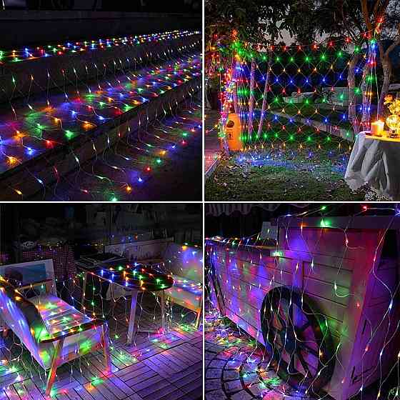 Світлодіодна гірлянда-сітка LYHOPE 3x3 м (360 LED) — Багатоколірна підсвітка для фотозони, таймер, IP44 Київ