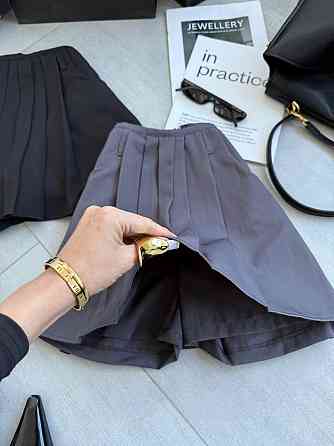 Женская базовая короткая юбка-шорты турецкая костюмка Серый, 44/46 Одесса