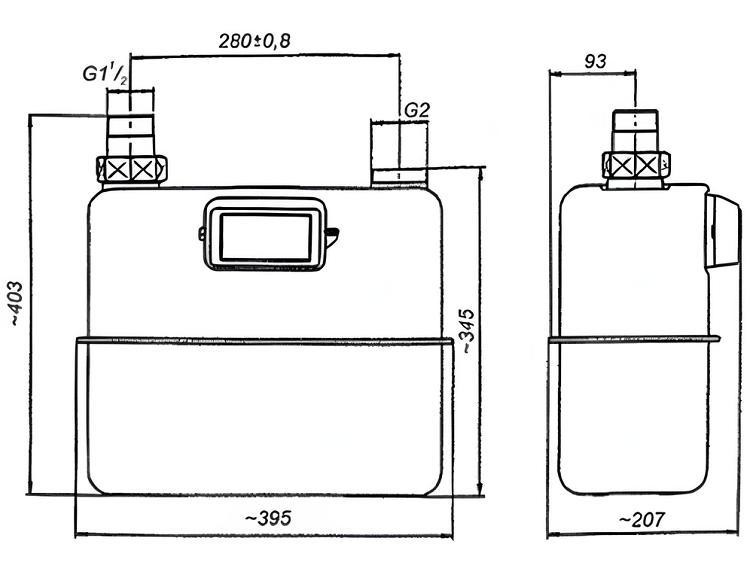 Газовый счетчик Metrix UG G10 мембранный внутренний счетчик газа для помещений без термокорректора Apator Metrix Польша Тернополь - изображение 3