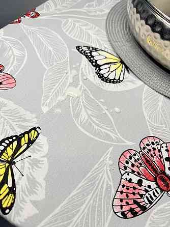 Ecotton Скатертина Ecotton DUCK 170х200 см водовідштовхувальна сіра 5725-13 Метелики Коломия