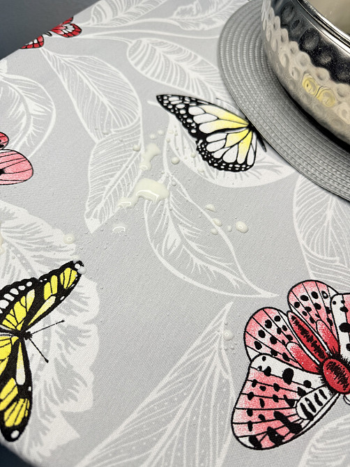 Ecotton Скатертина Ecotton DUCK 170х200 см водовідштовхувальна сіра 5725-13 Метелики Коломия - фото 4