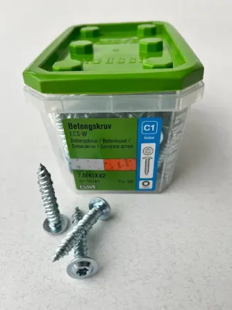 Essve 105281 шуруп по бетону 7.5(6)х42 Waf Tx30 оцинкованний, (100 шт.) Київ