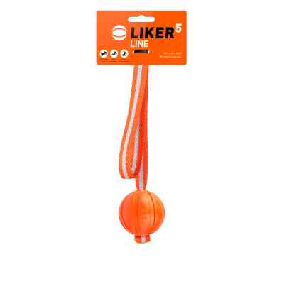 Игрушка для собак Liker Line Мячик с лентой 5 см (6286) Винница
