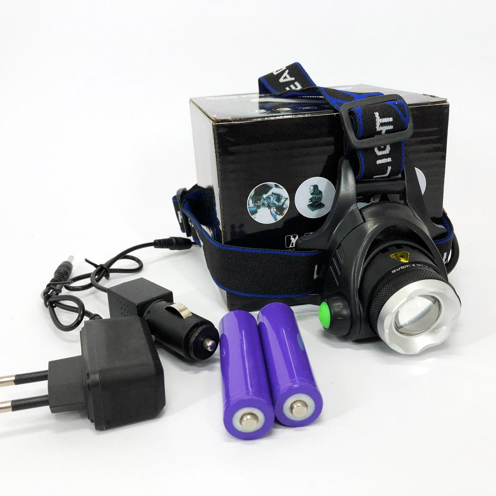 Ліхтар на голову акумуляторний світлодіодний потужний, Потужний налобний ліхтар для риболовлі AV-82 Львів - фото 10