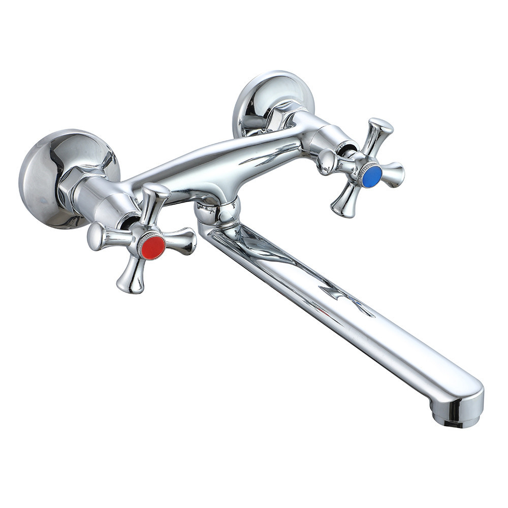 Смеситель для кухни WEZER VRL1211-12 настенный, двухвентильный, хром Киев - изображение 1