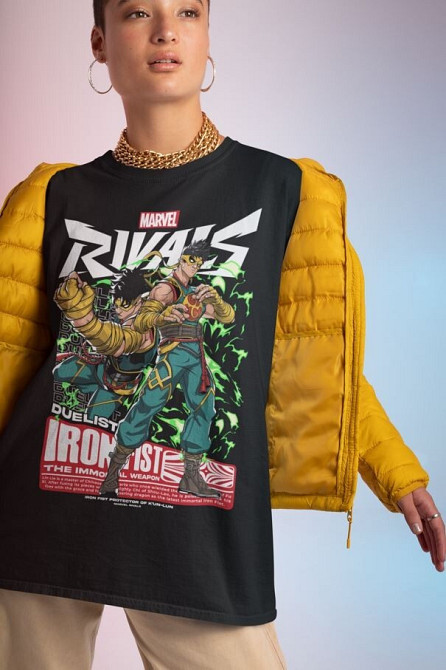 Футболка аниме Суперхеро Ретро С Гамер оверсайз (S/M/L) Черний AnimeJ1093 Днепр - изображение 3