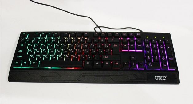 Клавіатура ігрова з підсвічуванням та мишкою UKC M 710 black 4958 pr Одеса - фото 9