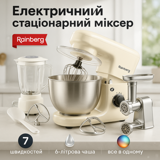 Міксер планетарний для кремів, Кухонні комбайни з металевою чашею, Кулінарний міксер CK-52 Львів