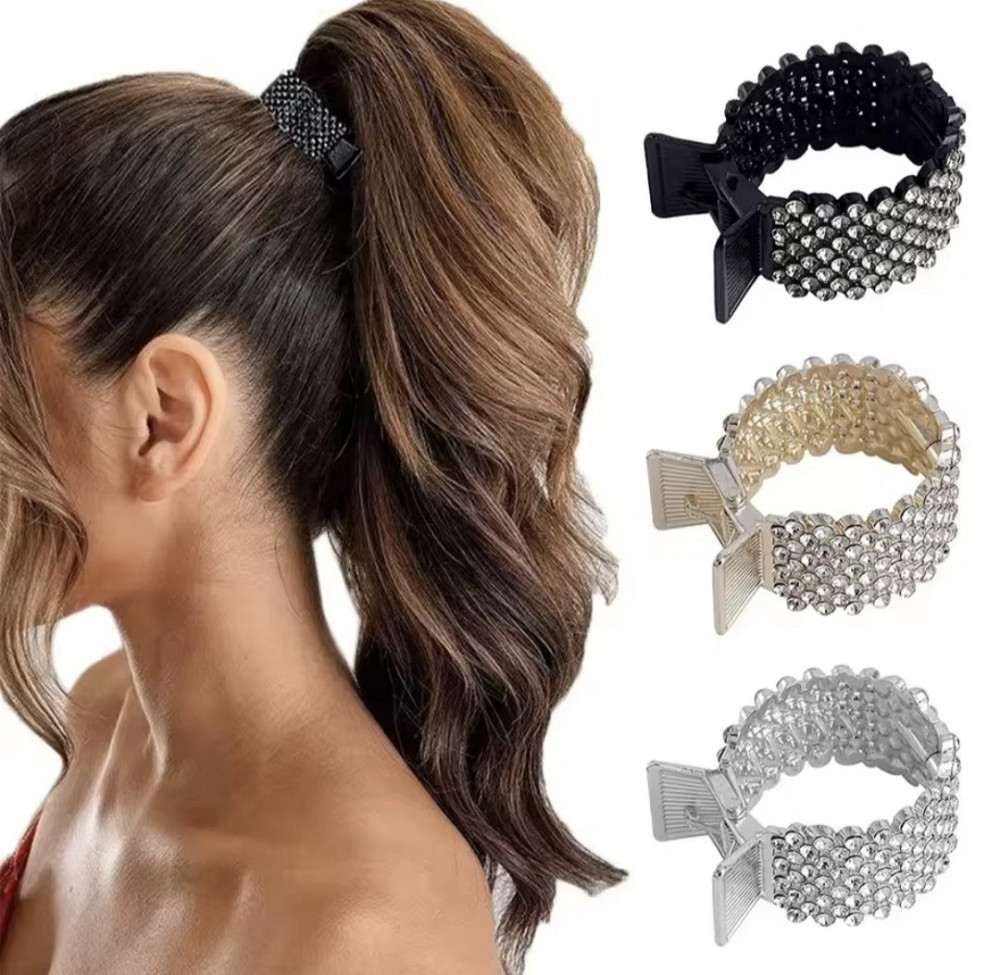 Комплект затискачів для волосся сріблястий, золотистий, чорний Сміла - фото 2