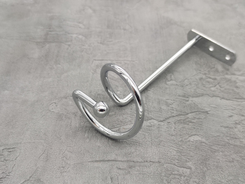 Комплект підхватів для штор Orvit Спіраль 140 Х 60 мм Хром пара-2шт. (00-00001158) Львов - изображение 1