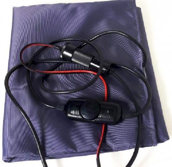 Електроковдра автомобільне туристичне 200х150 см 12 V, синє Вінниця - фото 1