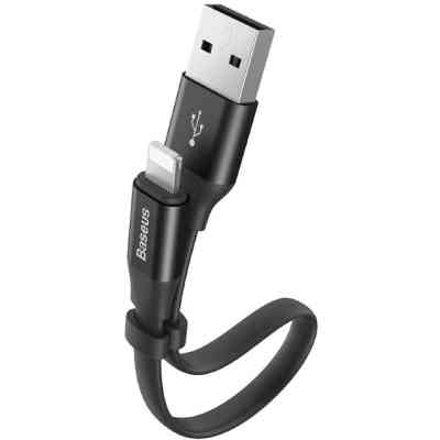 Дата кабель USB 2.0 AM to Lightning 0.23m 2A black Baseus (CALMBJ-B01) Вінниця