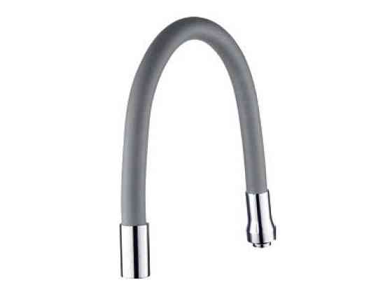 Излив (гусак) 3/4 для кухни силиконовый серый (9793511) ТМ AQUATICA Solmir Киев