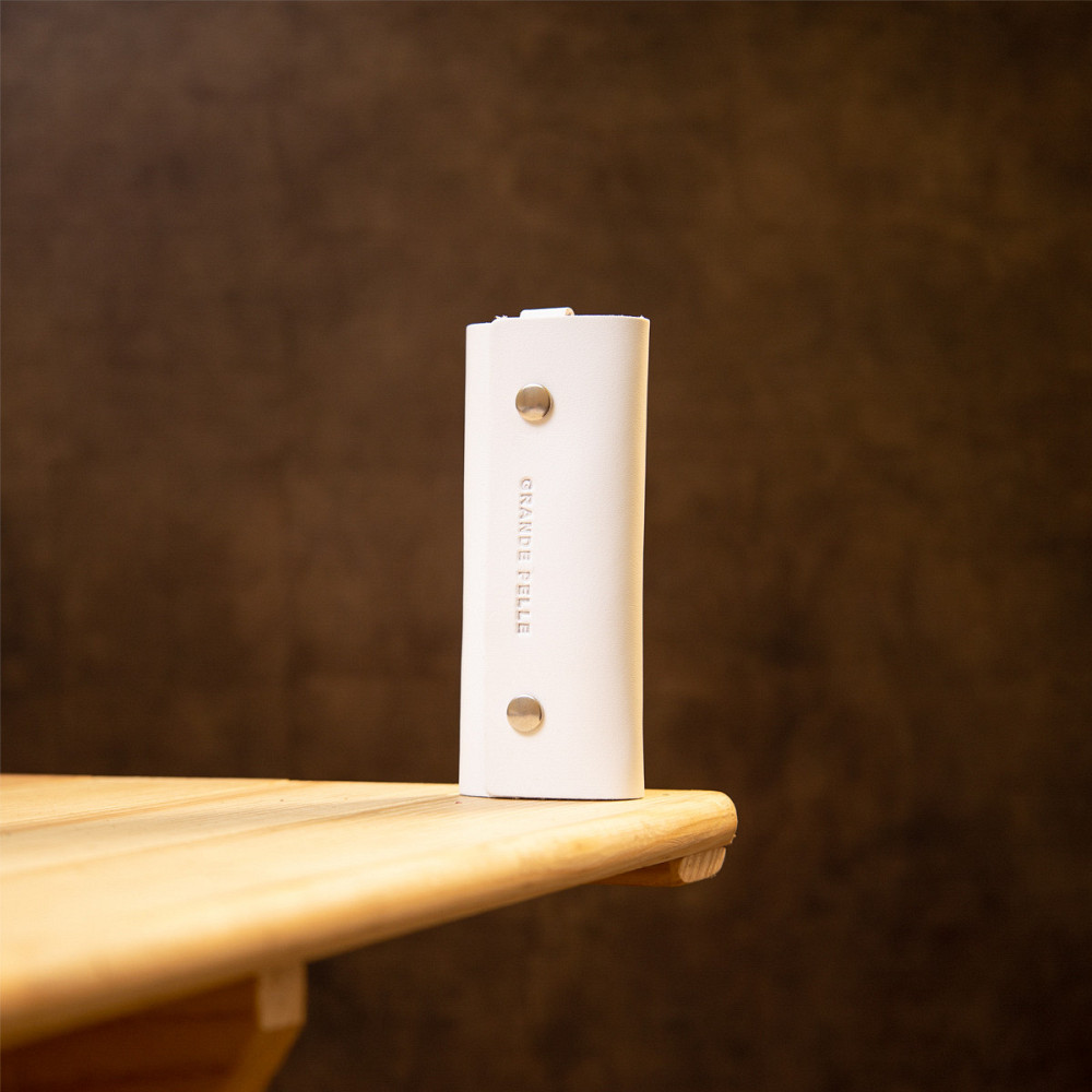 Кожаная универсальная ключница Белый (GRANDE PELLE) Киев - изображение 2