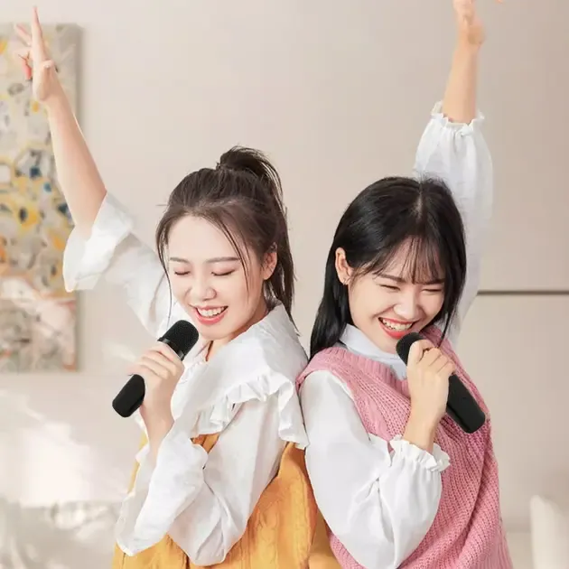 Портативная Bluetooth колонка K18 с LED подсветкой 2 микрофона черный Коломыя - изображение 3