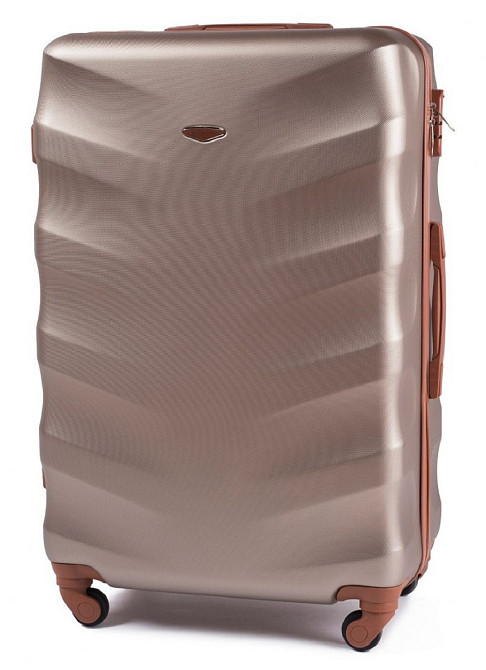 Чемодан пластиковый WINGS 402 средний Шампань Киев - изображение 1