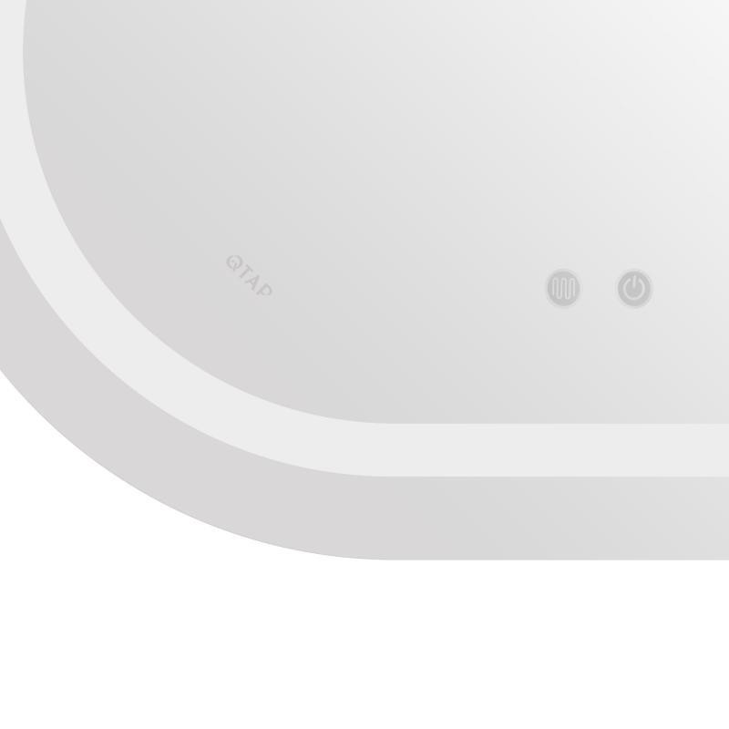 Зеркало настенное овальное сенсорное Qtap Gemini 500х700 с LED-подсветкой Touch, с антизапотеванием с диммером Харьков - изображение 9