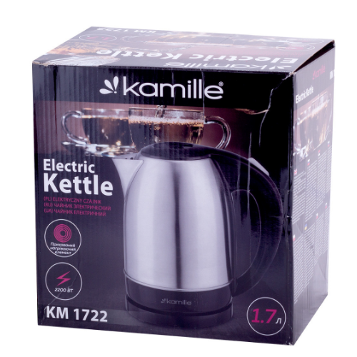 Електрочайник 1,7л нержавіюча сталь 1722 KAMILLE Житомир - фото 6
