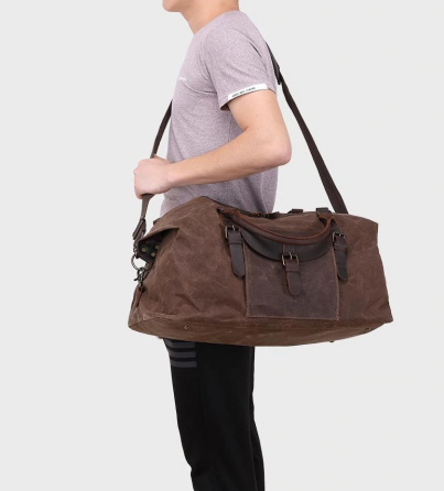 Дорожня сумка текстильна Vintage 20058 Коричнева Київ