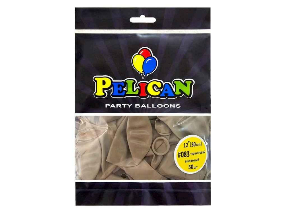 Кульки 12 (30 см) теракотовий вінтажний (50шт/уп) #083 ТМ PELICAN Київ - фото 1
