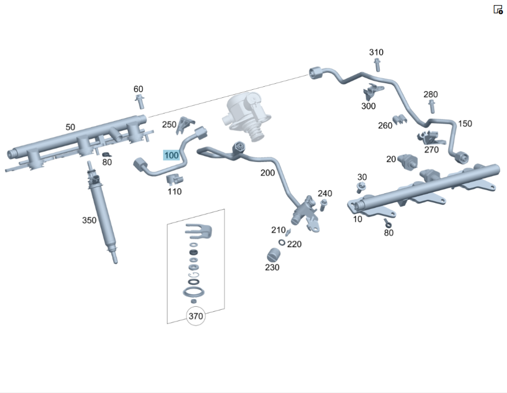 Mercedes-Benz  A2760703132 Трубопровід високого тиску до насосу ТНВД M276 Одеса - фото 2