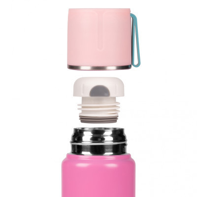 Поильник-непроливайка Yes Термос Fusion с чашкой, 420 мл, розовый (708208) Винница - изображение 5