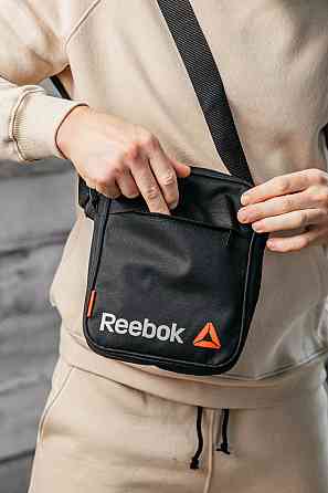 Барстека Reebok, чоловічий сумка через плече, Текстова барсетка на три відділення, Брендова сумкаMasterSem Київ