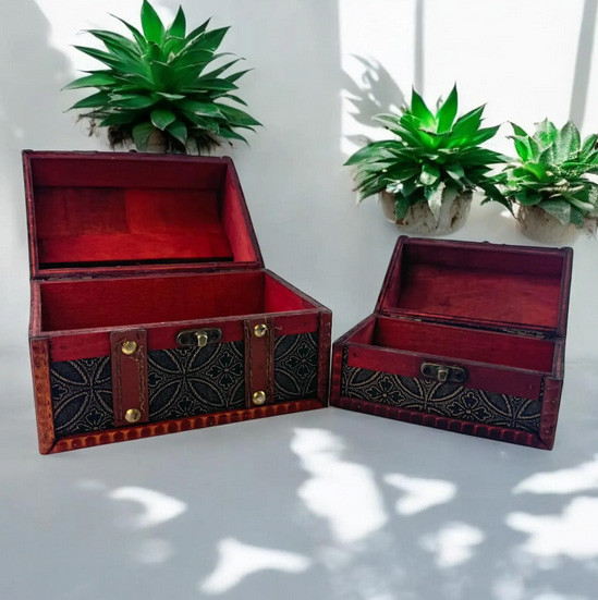 Сундучки дерево для украшений набор 2 шт Киев - изображение 2