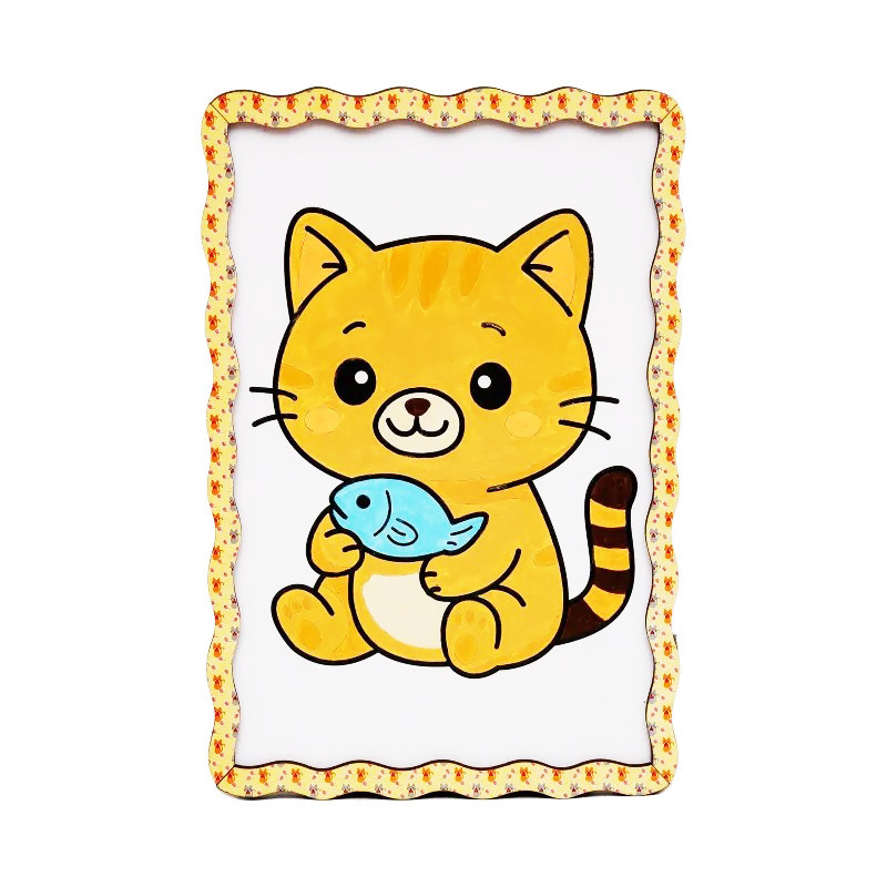 Дитячий набір для розпису по дереву "Котик" Puz-22980 формат А5 Вінниця - фото 1